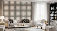 Minimalistisk tapet med sort gittermønster