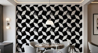 Papier peint monochrome à motifs de coups de pinceau carrés