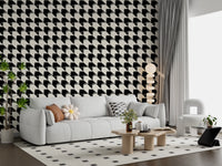 Abstrakte geometrische Rastertapete mit Tusche-Optik