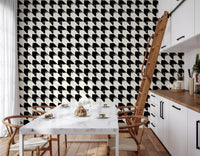 Abstrakte geometrische Rastertapete mit Tusche-Optik