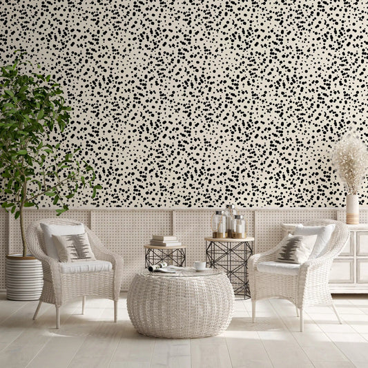 Monochrome Spotted Artistry Wallpaper⁠