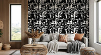 Stark Graphic Ink Strokes Wallpaper⁠