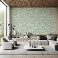 Papel pintado de diseño floral lineal Heritage