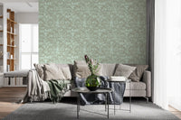 Papel pintado de diseño floral lineal Heritage