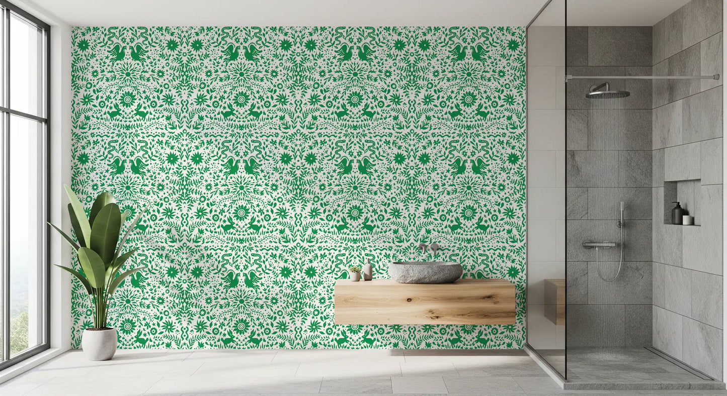 Whimsical Woodland Greenery Wallpaper⁠