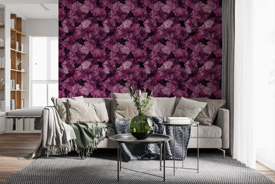 Velvet Petal botanisk mørkt tapet