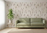 Abstrakte geometrische Formen in Creme und Taupe – Tapete