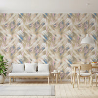 Papier peint artistique abstrait aux coups de pinceau doux