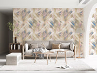 Papier peint artistique abstrait aux coups de pinceau doux