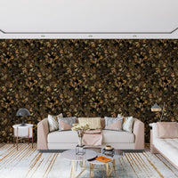 Papier peint feuillage botanique de minuit