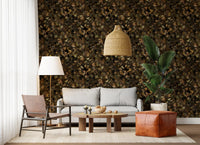 Papier peint feuillage botanique de minuit