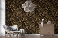 Papier peint feuillage botanique de minuit