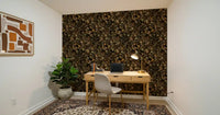 Papier peint feuillage botanique de minuit