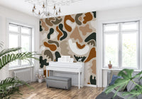 Abstrakte organische erdige Formen als Wandbild