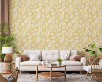 Tapete „Goldene Laubstriche“