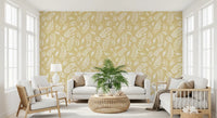 Tapete „Goldene Laubstriche“