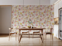 Vintage pastelblomstret engtapet