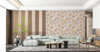 Vintage pastelblomstret engtapet