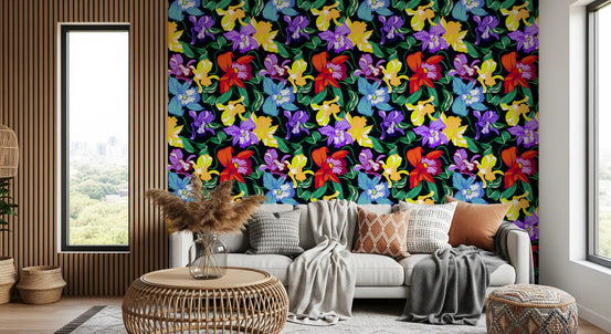 Vibrant Tropical Orchid Bloom Wallpaper⁠