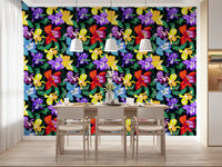 Vibrant Tropical Orchid Bloom Wallpaper⁠
