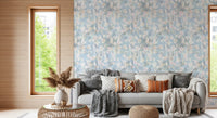 Papier peint floral bleu « Prairie éthérée »