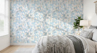 Papier peint floral bleu « Prairie éthérée »