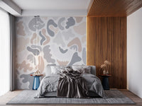 Abstract Organic Neutral Shapes Wall Mural