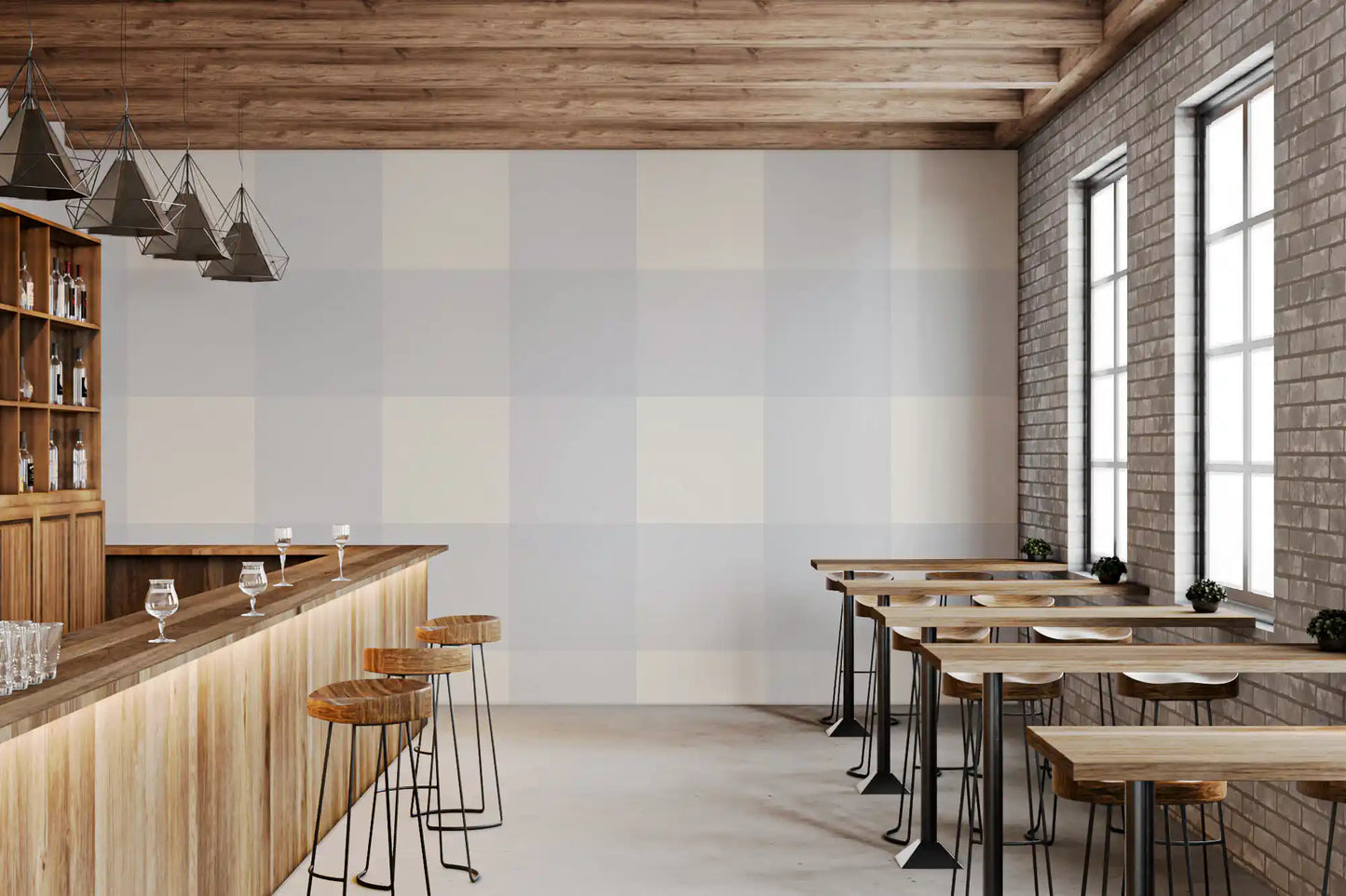 Papier peint texturé blanc cassé subtil
