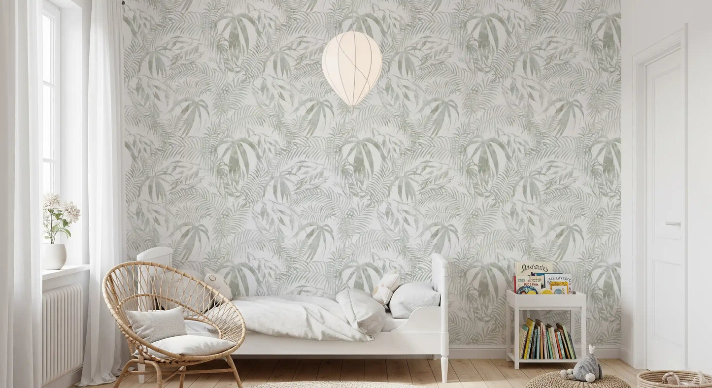 Muted Palm Leaf Silhouette Wallpaper⁠
