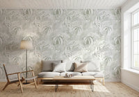 Muted Palm Leaf Silhouette Wallpaper⁠