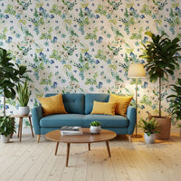 Serene Botanical Watercolor Bloom Wallpaper⁠