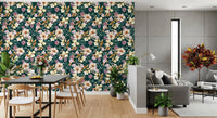 Midnatsblomstrende botanisk kunsttapet
