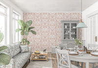 Vintage Blush Floral Damask Wallpaper⁠