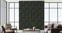 Golden Fern Botanical Pattern Wallpaper⁠