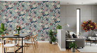 Papier peint floral « Jardin de fleurs aux tons doux »