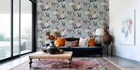Papier peint floral « Jardin de fleurs aux tons doux »