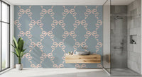 Tapete mit Vintage-Pastell-Schleifenmuster