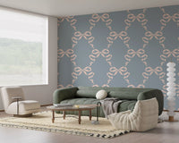 Tapete mit Vintage-Pastell-Schleifenmuster