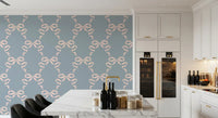 Tapete mit Vintage-Pastell-Schleifenmuster