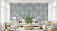 Tapete mit Vintage-Pastell-Schleifenmuster