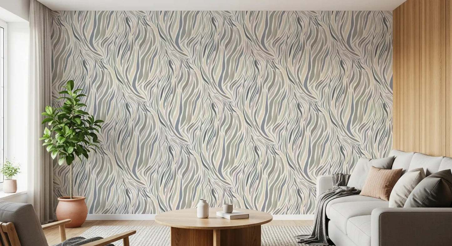 Abstract Fluid Wave Texture Wallpaper⁠