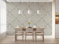 Heritage Damask Botanical Wallpaper⁠