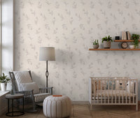 Minimalist Tulip Brushstroke Pattern Wallpaper⁠