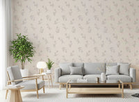 Minimalist Tulip Brushstroke Pattern Wallpaper⁠