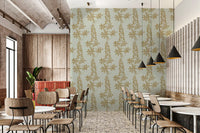 Vintage Botanical Lupine Sketch Wallpaper⁠