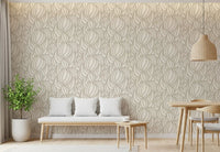 Cream Swirl Geometric Wallpaper⁠