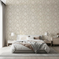 Cream Swirl Geometric Wallpaper⁠
