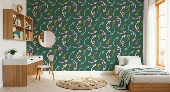 Modern Pastel Arrow Trail Wallpaper⁠