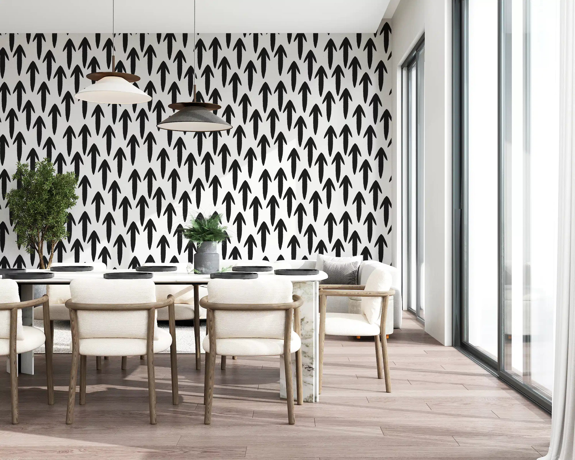 Graphic Arrow Pattern Wallpaper⁠