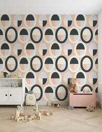 Minimalist Oval Geometry Wallpaper⁠